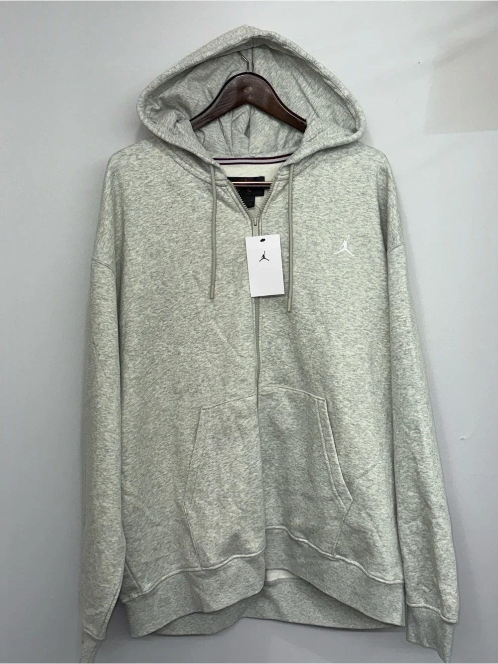 Air Jordan Brooklyn Fleece Full Zip Hoodie Size XXL new with tags gray